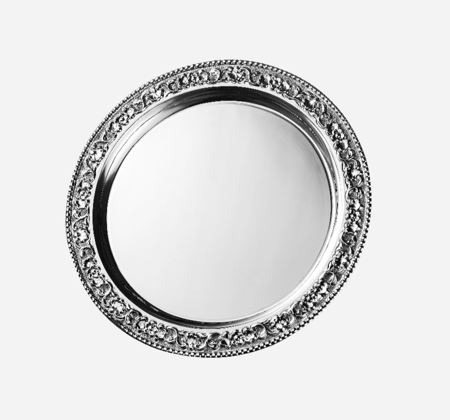 Round Chased Salver 